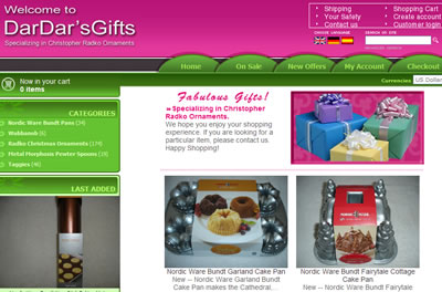 east texas gifts shopping cart website design hosting