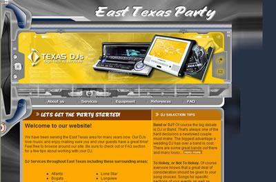 east texas dj website hosting services